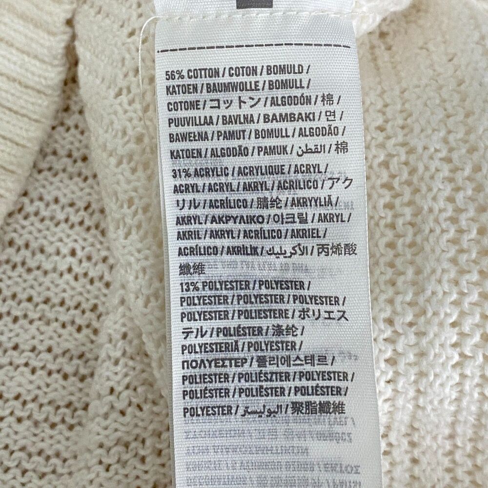 Abercrombie & Fitch White Lightweight Knit Hooded Sweater - Picture 4 of 6